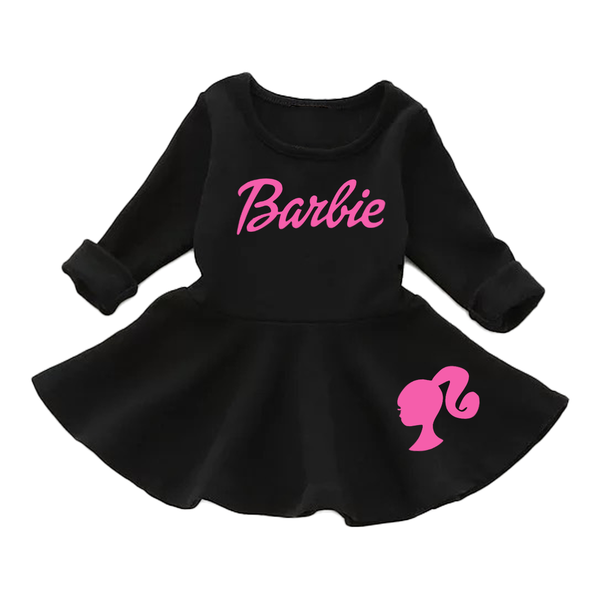 Lil Bug Clothing Hot Pink Black Barbie Girl Dress